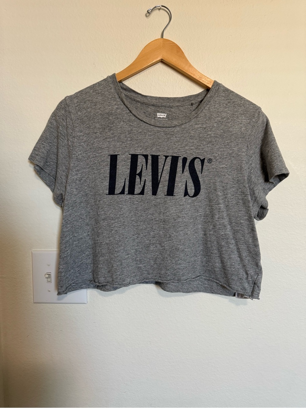 Levi's Gray Cropped Tee